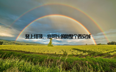 登上塔顶, 您可以俯瞰整个西安城