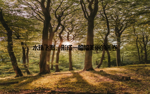 水珠飞溅, 形成一幅幅美丽的画卷