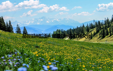 品尝郑州烩面, 感受郑州的饮食文化