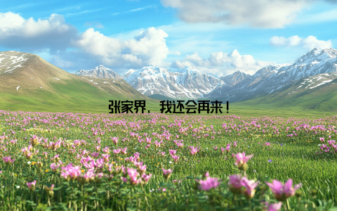 张家界, 我还会再来!